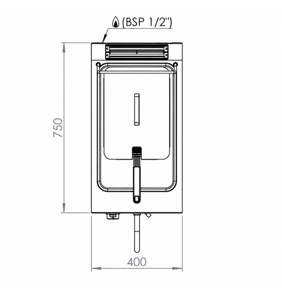 Freidora de gas 12L sobremesa HR Fainca FDG12L750S| Serie 750