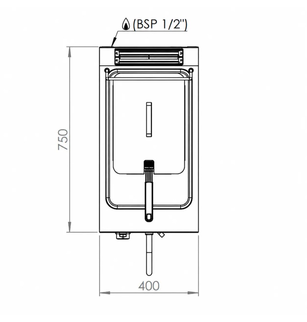 Freidora de gas 12L sobremesa HR Fainca FDG12L750S| Serie 750