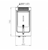 Freidora de gas 12L sobremesa HR Fainca FDG12L750S| Serie 750