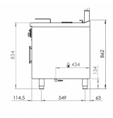Freidora de gas 12L doble estante HR Fainca FDG12L12L750E| Serie 750