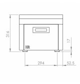 Mueble neutro 400 sobremesa HR Fainca CN7504S | Serie 750