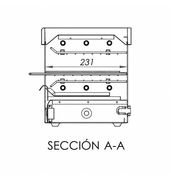 Tostador simple cuarzo HR Fainca T03CON - Gastromáquinas