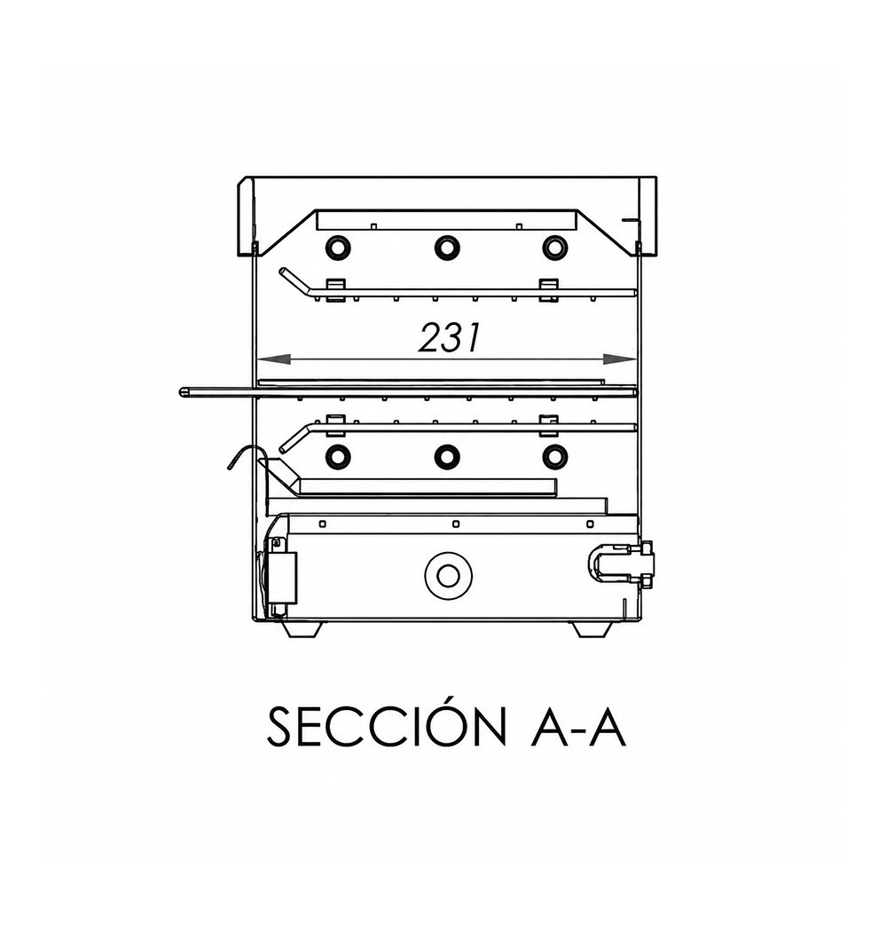 Tostador simple cuarzo HR Fainca T03CON - Gastromáquinas