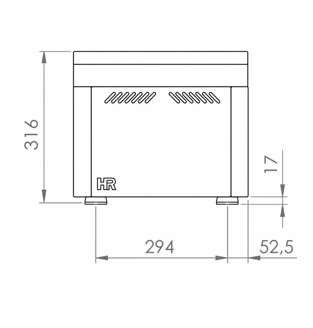 Mueble neutro 400 sobremesa HR Fainca CNS7504S | Serie 750