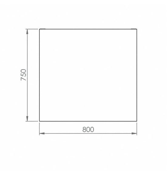 Mueble neutro 800 sobremesa HR Fainca CNS7508S | Serie 750