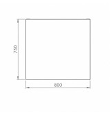 Mueble neutro 800 sobremesa HR Fainca CNS7508S | Serie 750