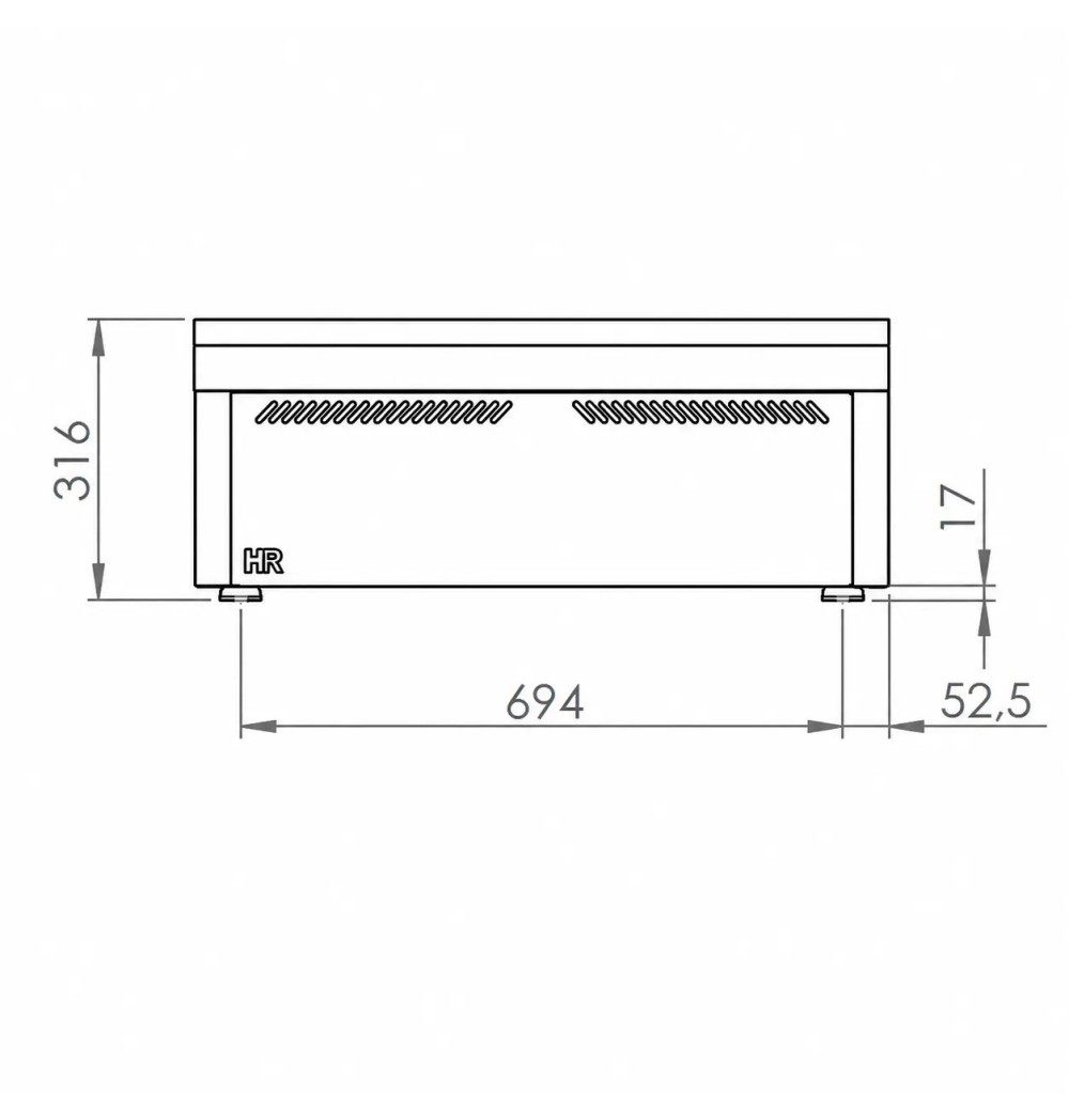 Mueble neutro 800 sobremesa HR Fainca CNS7508S | Serie 750