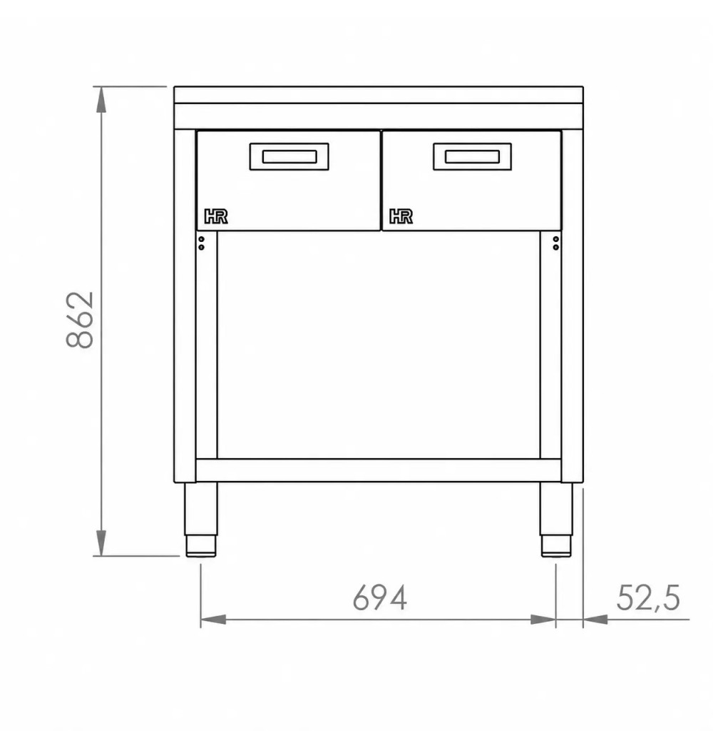 Mueble neutro 800 estante HR Fainca CN7508E | Serie 750