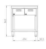 Mueble neutro 800 estante HR Fainca CN7508E | Serie 750