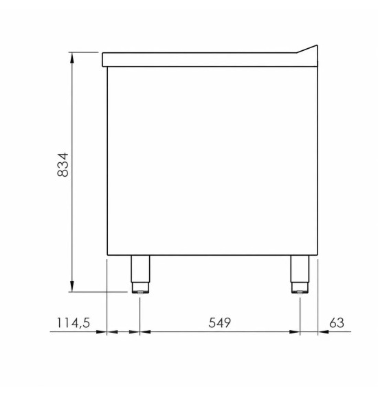 Mueble neutro 800 estante HR Fainca CNS7508E | Serie 750