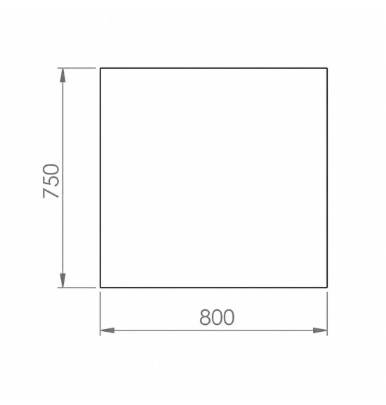 Mueble neutro 800 estante HR Fainca CNS7508E | Serie 750