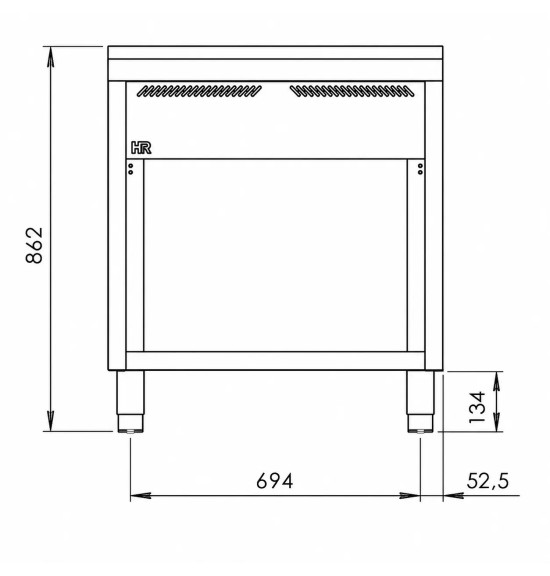 Mueble neutro 800 estante HR Fainca CNS7508E | Serie 750