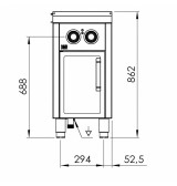 Baño María 400 estante HR Fainca BME9004E | Serie 900
