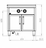 Baño María 800 estante HR Fainca BME9008E | Serie 900