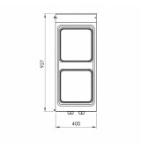 2 placas sobremesa HR Fainca CE2P900S | Serie 900