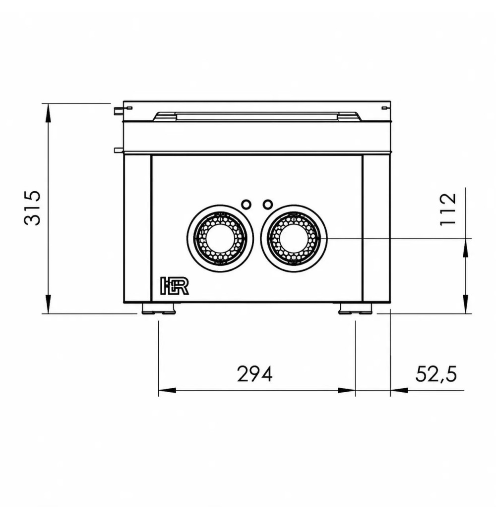 2 placas sobremesa HR Fainca CE2P900S | Serie 900