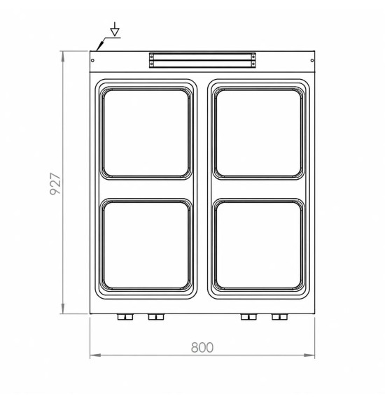 4 placas sobremesa HR Fainca CE4P900S | Serie 900