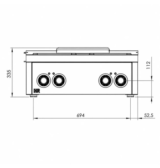 4 placas sobremesa HR Fainca CE4P900S | Serie 900