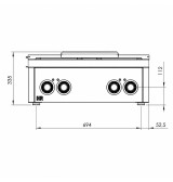4 placas sobremesa HR Fainca CE4P900S | Serie 900