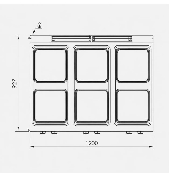 6 placas sobremesa HR Fainca CE6P900S | Serie 900