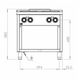 Cocina Eléctrica 4 Placas HR Fainca CE4P900E Serie 900