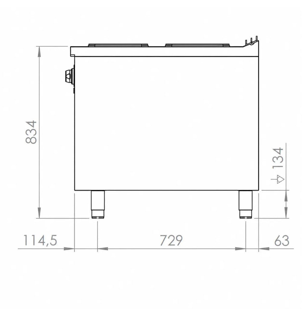 Cocina Eléctrica 4 Placas HR Fainca CE4P900E Serie 900
