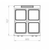 Cocina Eléctrica 4 Placas HR Fainca CE4P900E Serie 900