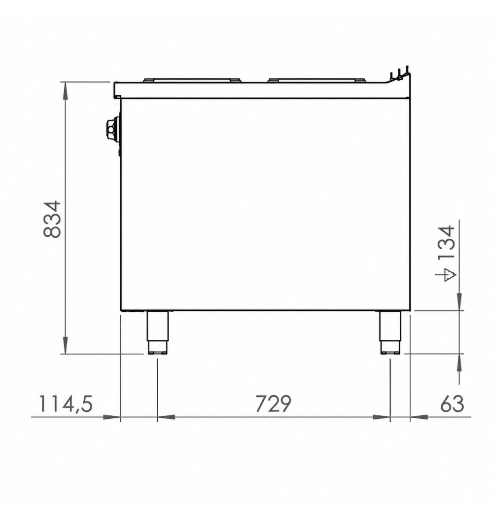 Cocina Eléctrica 6 Placas HR Fainca CE6P900E Serie 900