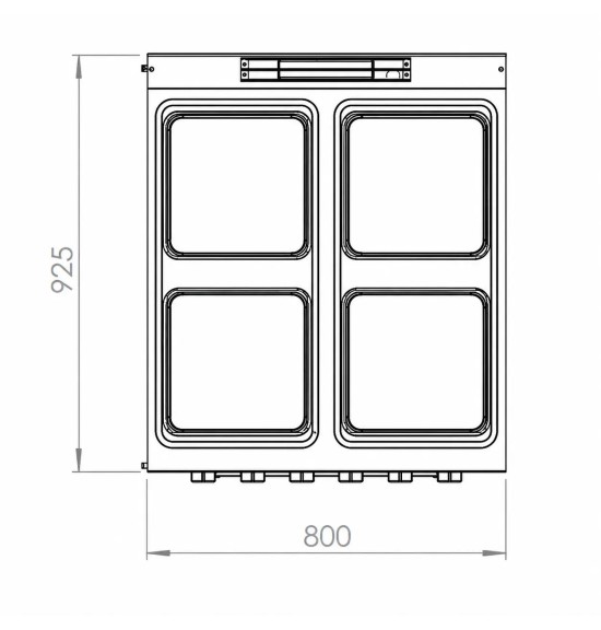 Cocina Eléctrica 4 Placas con Horno HR Fainca CE4P900H Serie 900