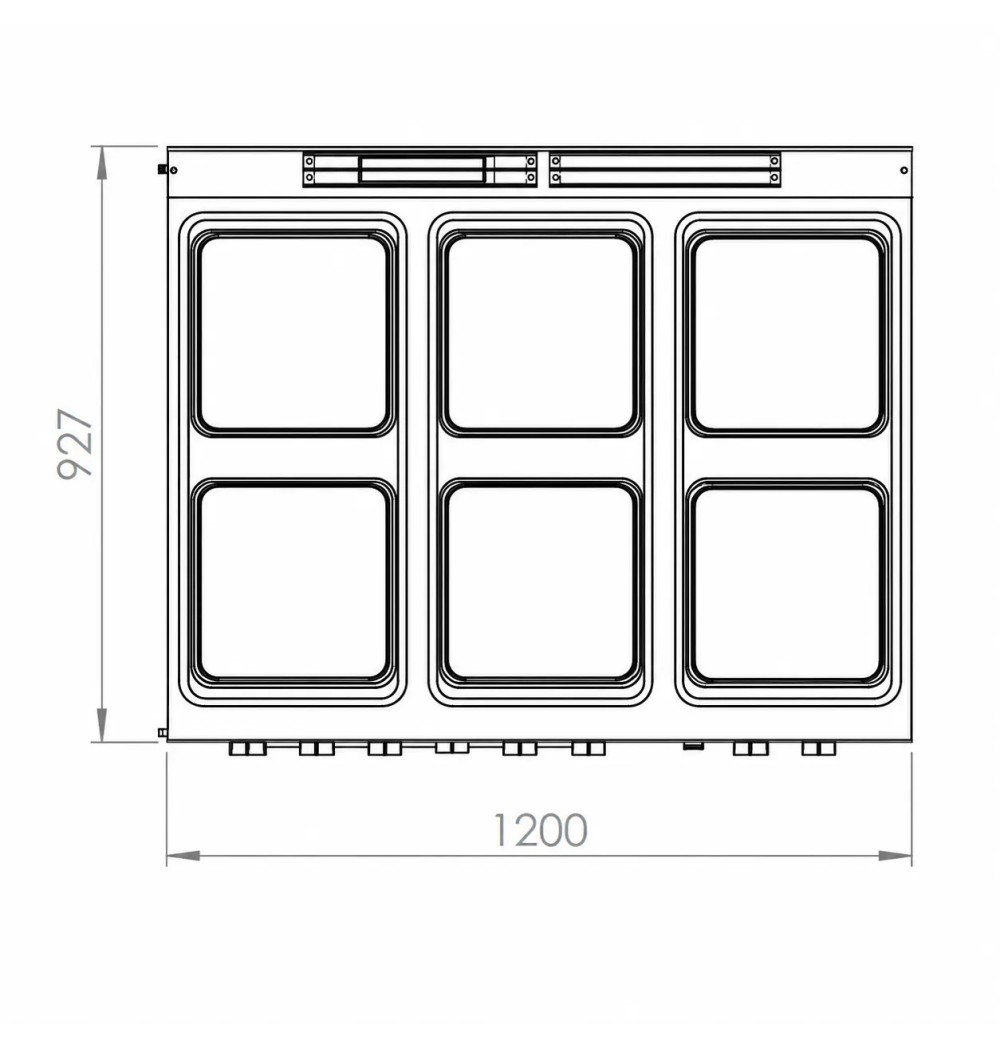 Cocina Eléctrica 6 Placas con Horno HR Fainca CE6P900H Serie 900