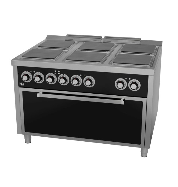 Cocina Eléctrica 6 Placas con Horno Maxi HR Fainca CE6P900HM Serie 900