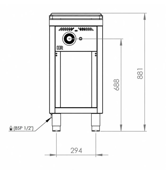 Placa Radiante a Gas con Mueble HR Fainca PR9004E Serie 900
