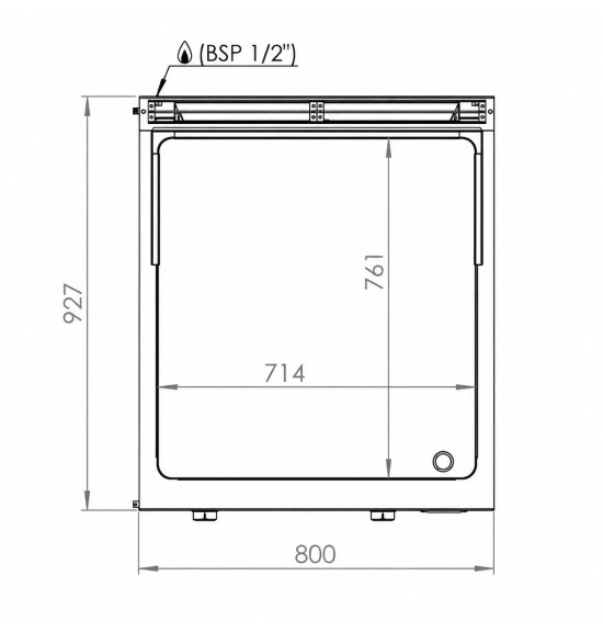 Fry Top a Gas HR Fainca FT9008S Serie 900 | 18,2 kW