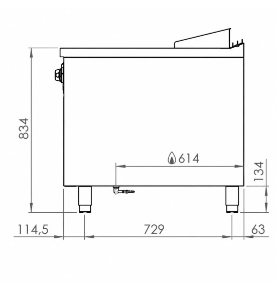 Fry Top a Gas con Mueble HR Fainca FT9004E | 6,2 kW