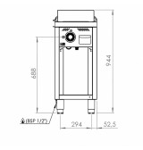 Fry Top a Gas con Mueble HR Fainca FT9004E | 6,2 kW