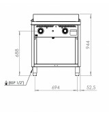 Fry Top a Gas con Mueble HR Fainca FT9008E | 18,2 kW