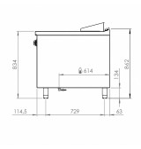 Fry Top a Gas con Mueble HR Fainca FT9008E | 18,2 kW