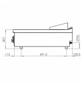 Fry Top a Gas Cromado HR Fainca FT9004SCR | 6,2 kW