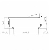 Fry Top a Gas Cromado HR Fainca FT9008SCR | 18,2 kW