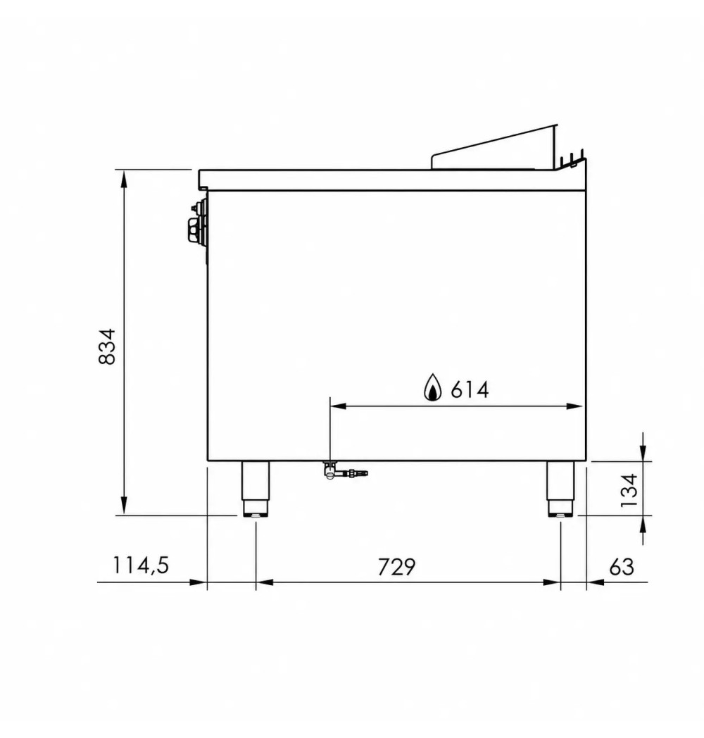 Fry Top a Gas Cromado HR Fainca FT9004ECR | 6,2 kW