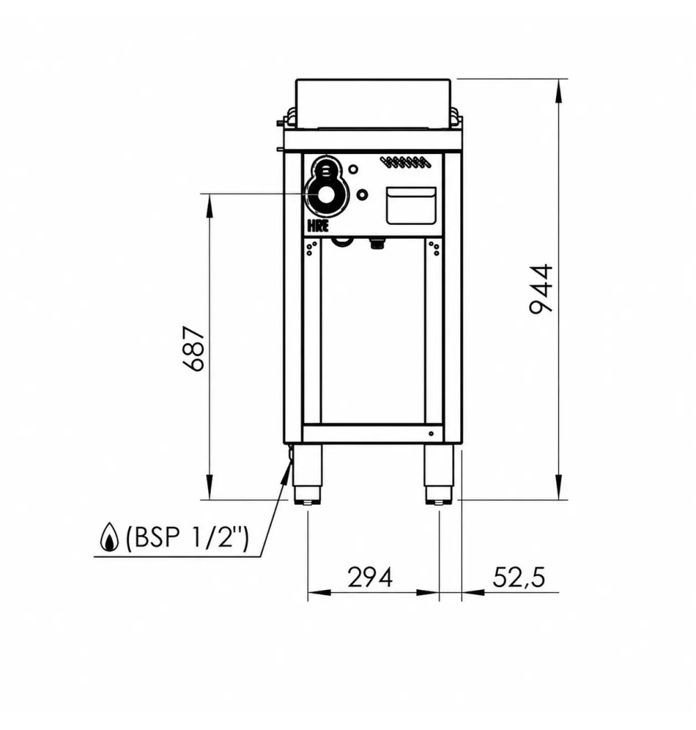 Fry Top a Gas Cromado HR Fainca FT9004ECR | 6,2 kW