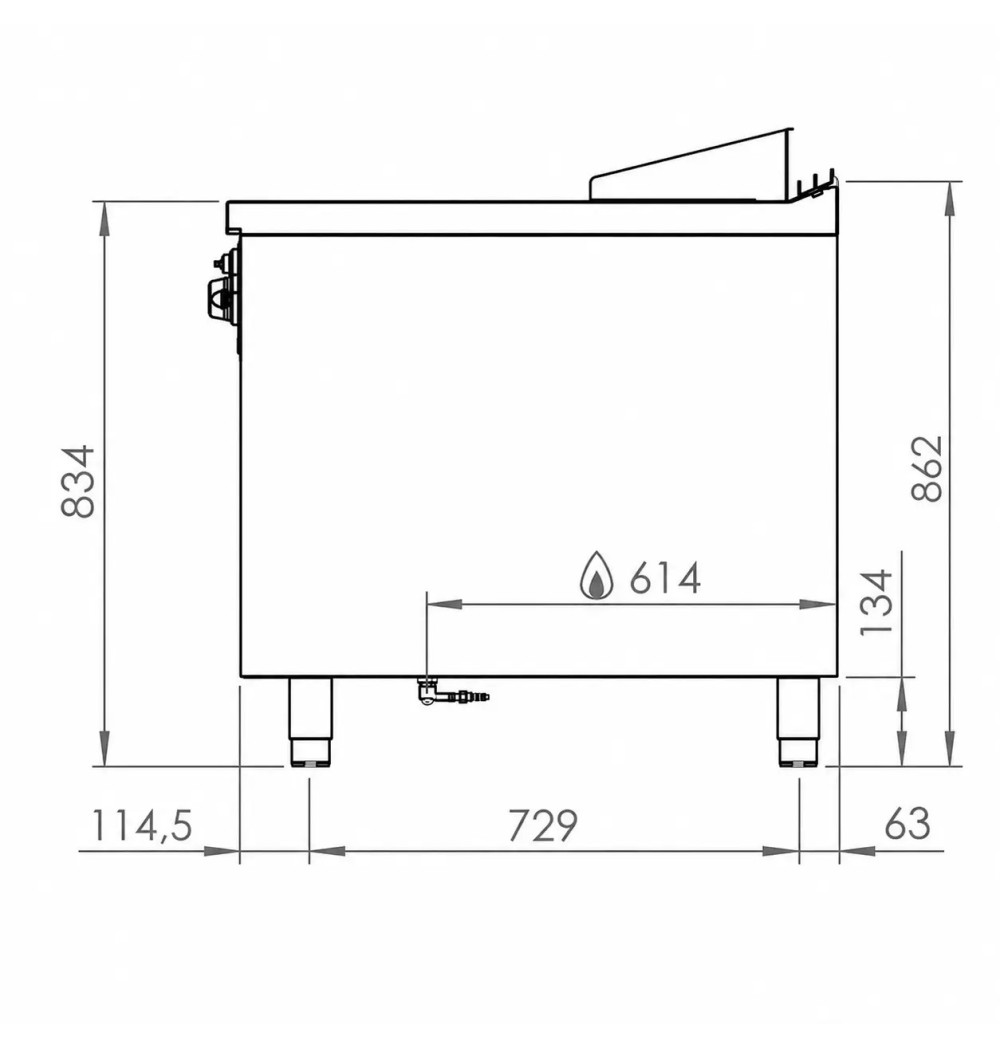Fry Top a Gas Cromado HR Fainca FT9008ECR | 18,2 kW