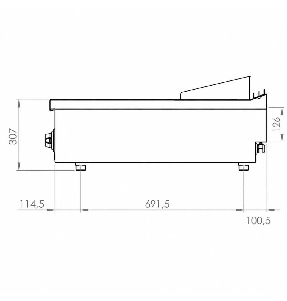 Fry Top Eléctrico Cromado HR Fainca FTE9004SCR | 7,5 kW