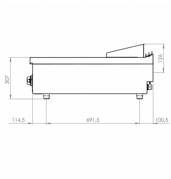 Fry Top Eléctrico Cromado HR Fainca FTE9008SCR | 15 kW