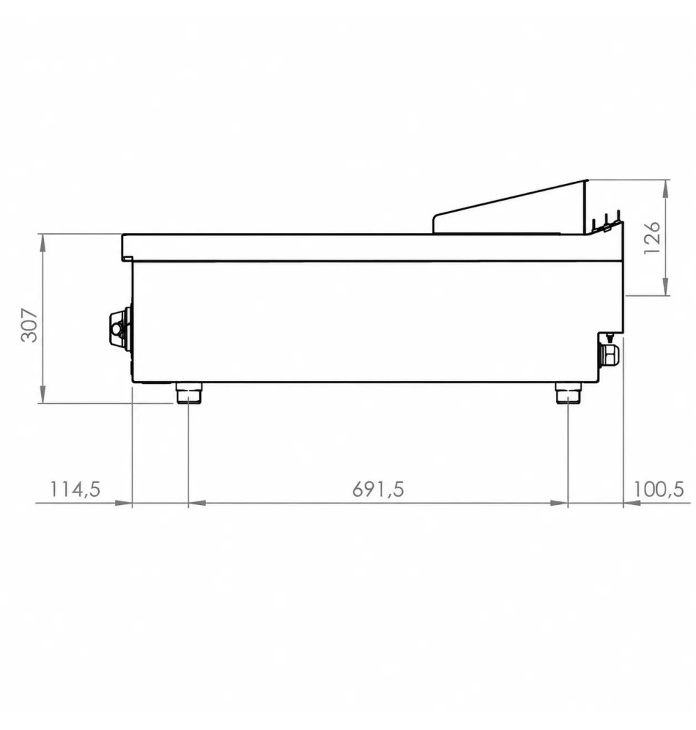 Fry Top Eléctrico Cromado HR Fainca FTE9008SCR | 15 kW