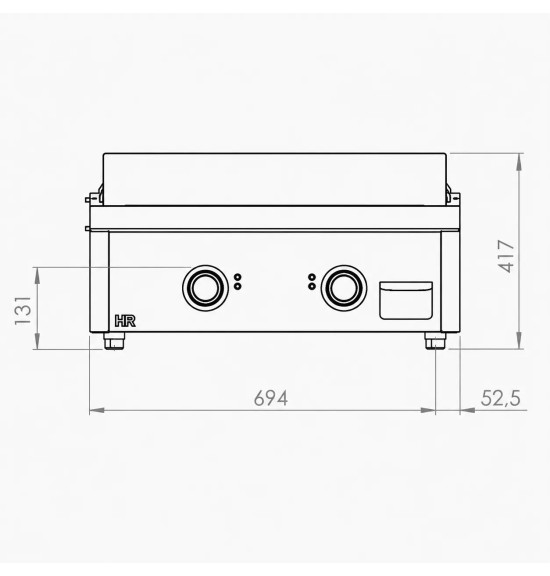 Fry Top Eléctrico Cromado HR Fainca FTE9008SCR | 15 kW