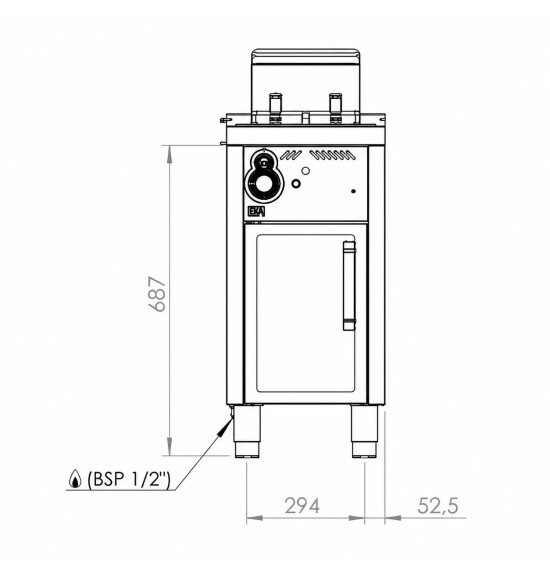 Freidora a Gas 20 L HR Fainca FDG20L900E | 14 kW