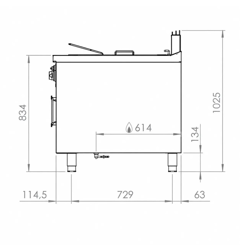 Freidora a Gas 20 L HR Fainca FDG20L900E | 14 kW