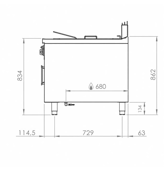 Freidora a Gas 2x20 L HR Fainca FDG20L20L900E | 28 kW