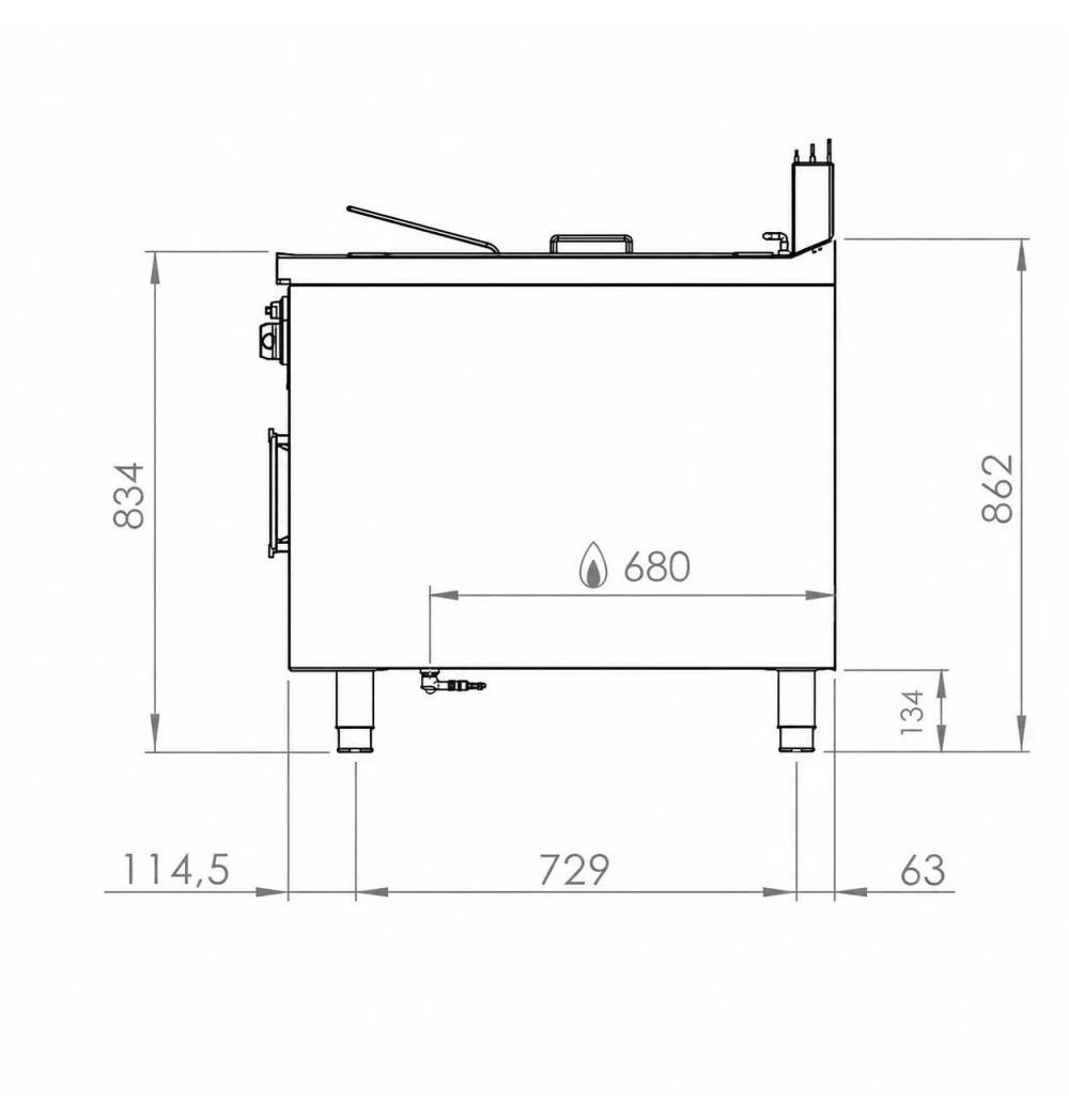 Freidora a Gas 2x20 L HR Fainca FDG20L20L900E | 28 kW